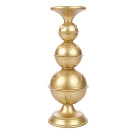 Suporte Vela Resina Ouro