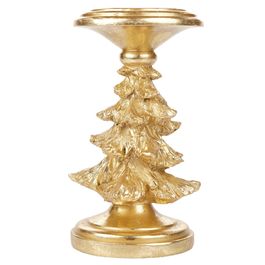 Suporte Vela Resina Ouro