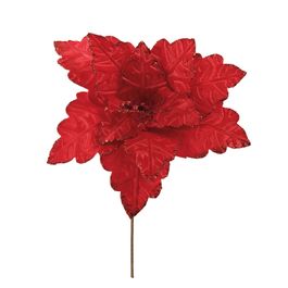 Flor Decorativa Poinsetia Vermelho