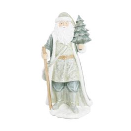 Papai Noel Decorativo Em Resina Verde