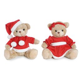 Urso Decorativo Com Gorro Vermelho / Branco