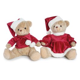 Urso Decorativo Com Cachecol Marrom / Vermelho