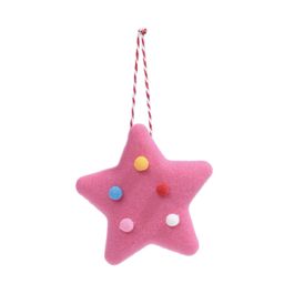 Enfeite Para Pendurar Estrela Rosa