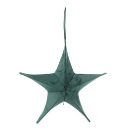 Estrela Decorativa Em Tecido Verde