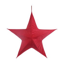 Estrela Decorativa Em Tecido Vermelho
