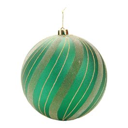 Enfeite Bola Listrada Verde