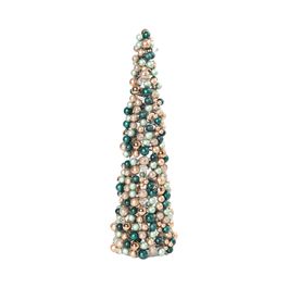 Cone Decorativo Com Pinhas Ouro