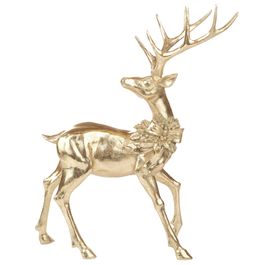 Rena Decorativa Em Pé Ouro