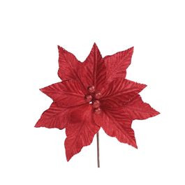 Flor Decorativa Poinsetia Vermelho