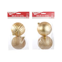 Enfeite Bola Lisa Matte Brilho Ouro
