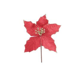 Flor Decorativa Poinsetia Vermelho