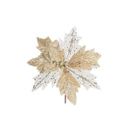 Flor Decorativa Poinsetia Ouro
