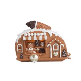 Enfeite Para Pendurar Casa Gingerbread Marrom