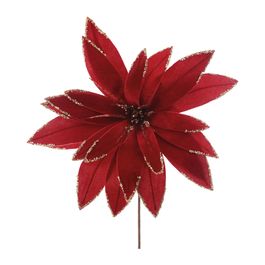 Flor Decorativa Poinsetia Vermelho