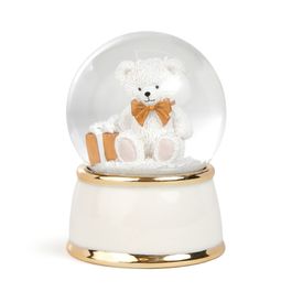 Globo De Agua Natalino Branco / Dourado