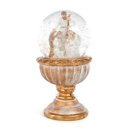 Globo De Agua Sagrada Familia Dourado / Branco