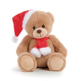 Urso Decorativo Com Gorro Marrom