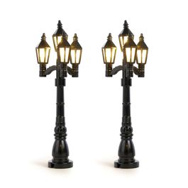 Poste Decorativo Com Led Preto