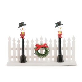 Poste Decorativo Com Led Preto / Branco
