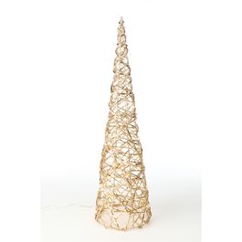 Arvore De Led Cone Com Perolas Ouro