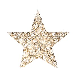 Estrela Decorativa Com Led Ouro