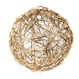 Enfeite Bola Rattan Ouro
