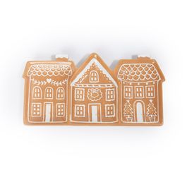 Sousplat Natalino Marrom Claro / Branco