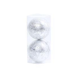 Enfeite Bola Açucarada Prata