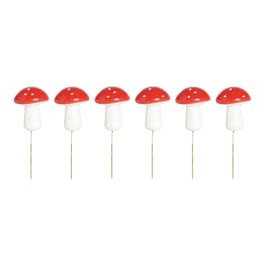 Pick Decorativo Cogumelos Branco