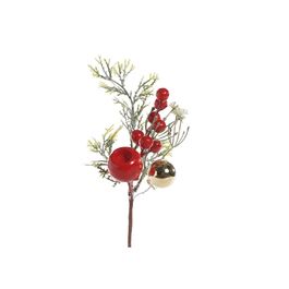 Pick Decorativo Com Frutas E Folhas Vermelho