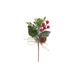 Pick Decorativo Com Frutas E Pinhas Vermelho