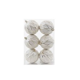 Enfeite Bola Com Detalhe Branco