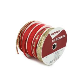 Fita Aramada Vermelho / Ouro