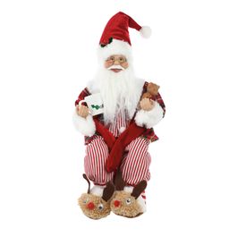 Papai Noel Decorativo Com Urso Vermelho
