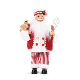 Papai Noel Decorativo Cozinheiro Vermelho / Branco
