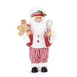 Papai Noel Decorativo Cozinheiro Vermelho / Branco