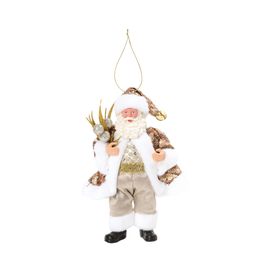 Enfeite Para Pendurar Papai Noel Ouro / Branco