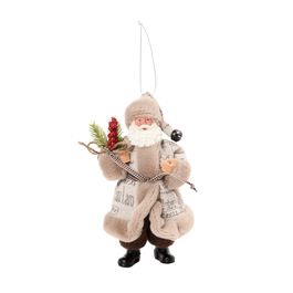 Enfeite Para Pendurar Papai Noel Bege / Marrom