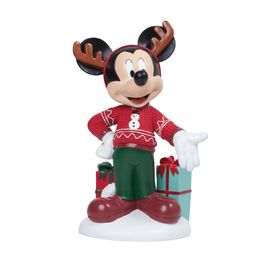 Mickey Resina Com Presente Vermelho