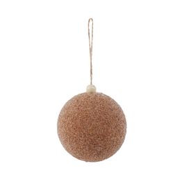 Enfeite Bola Texturizada Marrom Claro
