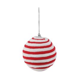 Enfeite Bola Com Detalhe Vermelho