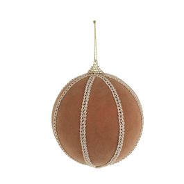 Enfeite Bola Com Detalhe Marrom