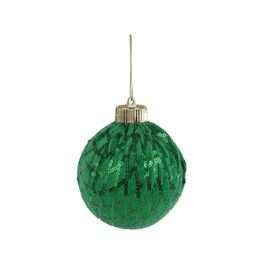Enfeite Bola Com Glitter Verde