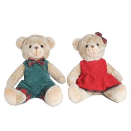 Mini Urso De Pelucia Com Roupa Marrom