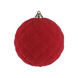 Enfeite Bola Flocada Vermelho