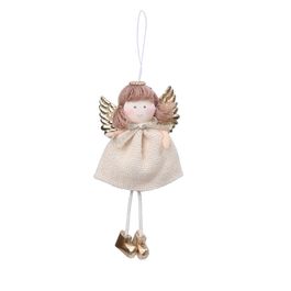Enfeite Para Pendurar Anjo Creme e Ouro