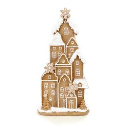 Casinha Decorativa De Resina Marrom Claro