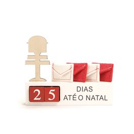 Calendario Natalino Branco / Vermelho