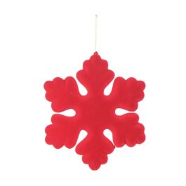 Enfeite Para Pendurar Floco De Neve Vermelho Escuro