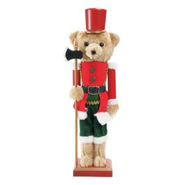 Urso Decorativo Soldado De Chumbo Marrom / Vermelho